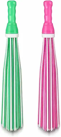FRESHOME Heavy-Duty Kharata Plastic Bathroom Broom|250 Gm|22 Inches With 60 Bristles|